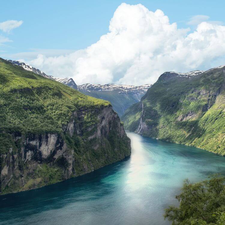 Un paysage en Norvège