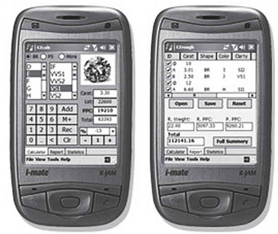 Calculatrice de poche de ADIRsoft. Elle permet le calcul du brut et du taillé et différents rapports